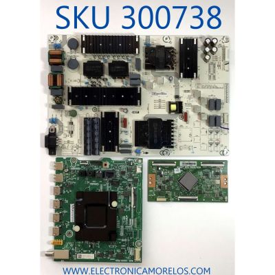 KIT DE TARJETAS PARA TV HISENSE / MAIN 281780 / RSAG7.820.10690/ROH / 281781 / 75A53FUA / T-CON 283051 / RSAG7.820.9959/ROH / FUENTE 285064 / RSAG7.820.10689/ROH / 10689-D / PANEL HD750Y1U71-TAL2\S0\GM\ROH / DISPLAY HV750QUB-F90 / MODELO 75A6G 75A53FUA